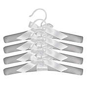 Trend Lab&reg; 4-Pack Children&#39;s Satin Hangers in Grey
