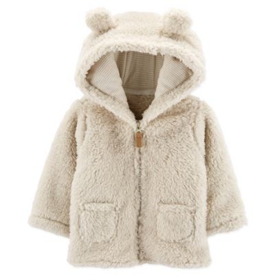 hooded sherpa cardigan