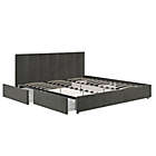 Alternate image 4 for EveryRoom Ryder King Velvet Upholstered Bed Frame with Storage in Grey