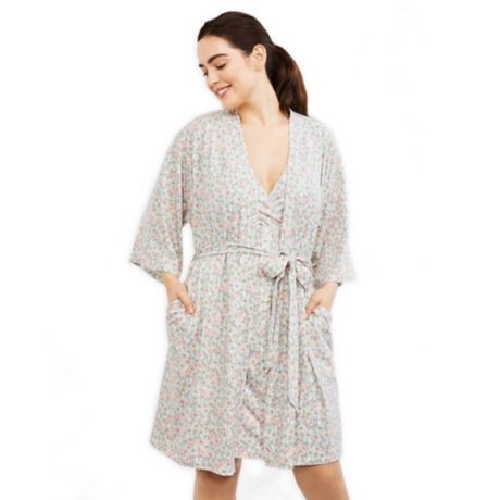 fleece maternity robe