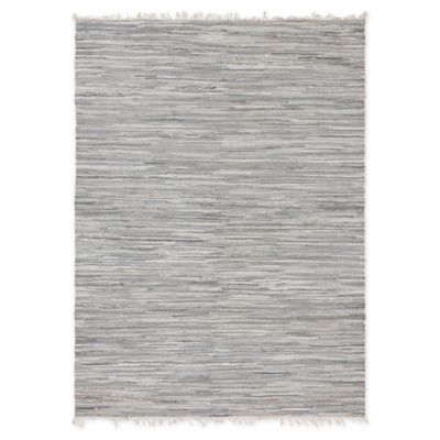Unique Loom Chindi Stripe 9&#39; x 12&#39; Braided Area Rug in Gray