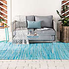 Alternate image 3 for Unique Loom Chindi Stripe 9&#39; x 12&#39; Braided Area Rug in Turquoise