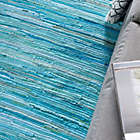 Alternate image 5 for Unique Loom Chindi Stripe 9&#39; x 12&#39; Braided Area Rug in Turquoise