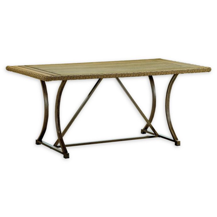 Madison Park Venice Outdoor Patio Dining Table In Natural Bed Bath Beyond