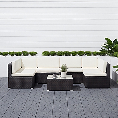 Vifah Vernice 6-Piece Wicker Outdoor Conversation Set. View a larger version of this product image.