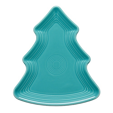 Fiesta&reg; Christmas Tree-Shaped Plate in Turquoise. View a larger version of this product image.