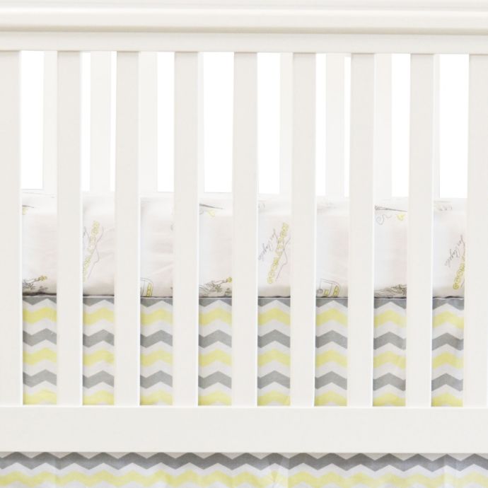 Oliver B City Of Dreams 2 Piece Crib Bedding Set In Yellow Grey