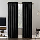 Alternate image 0 for Sun Zero&reg; Oslo 84-Inch Rod Pocket 100% Blackout Window Curtain Panel in Black (Single)