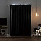 Alternate image 1 for Sun Zero&reg; Oslo 84-Inch Rod Pocket 100% Blackout Window Curtain Panel in Black (Single)