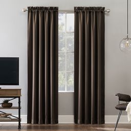 Sun Zero® Oslo 63-Inch Rod Pocket 100% Blackout Window Curtain Panel in Cocoa (Single)