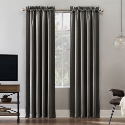 Sun Zero® Oslo 63-Inch Rod Pocket 100% Blackout Window Curtain Panel in Grey (Single)
