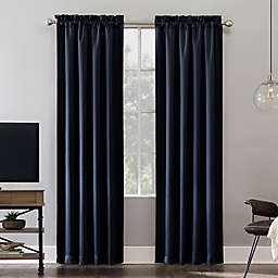 Sun Zero® Oslo 63-Inch Rod Pocket 100% Blackout Window Curtain Panel in Navy (Single)