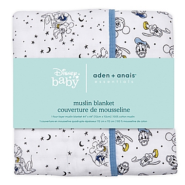 aden + anais&trade; essentials Disney&reg; Mickey Mouse Blanket in Blue. View a larger version of this product image.