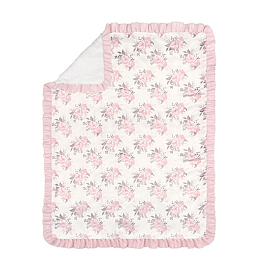 The Peanutshell&trade; Grace Floral Blanket in Pink. View a larger version of this product image.