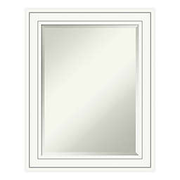 Amanti Art Craftsman 23-Inch x 29-Inch Bathroom Vanity Mirror in White