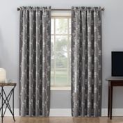 Sun Zero&reg; Floral Embroidery Rod Pocket Total Blackout Curtain Panel (Single)