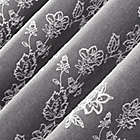 Alternate image 3 for Sun Zero&reg; Floral Embroidery 95-Inch Total Blackout Curtain Panel in Steel Gray (Single)