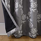 Alternate image 4 for Sun Zero&reg; Floral Embroidery 95-Inch Total Blackout Curtain Panel in Steel Gray (Single)