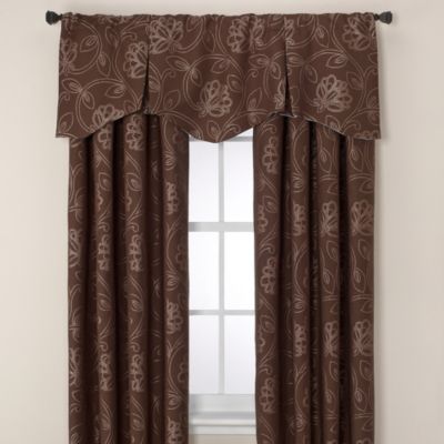 Jacobean Rod Pocket Back Tab Window Curtain Panel And Valance