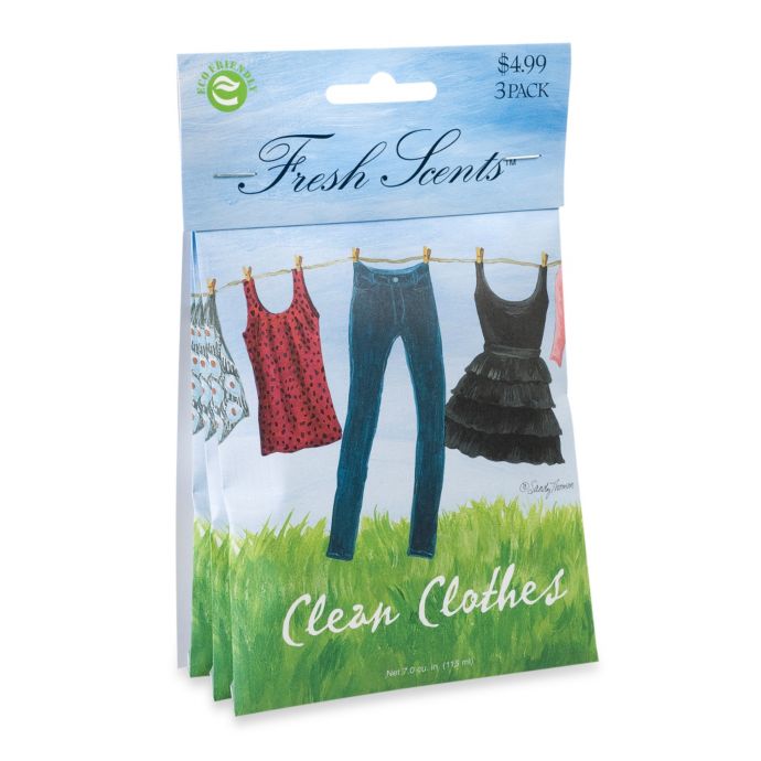 Fresh Scents Scent Packets In Clean Clothes Set Of 3 Bed Bath