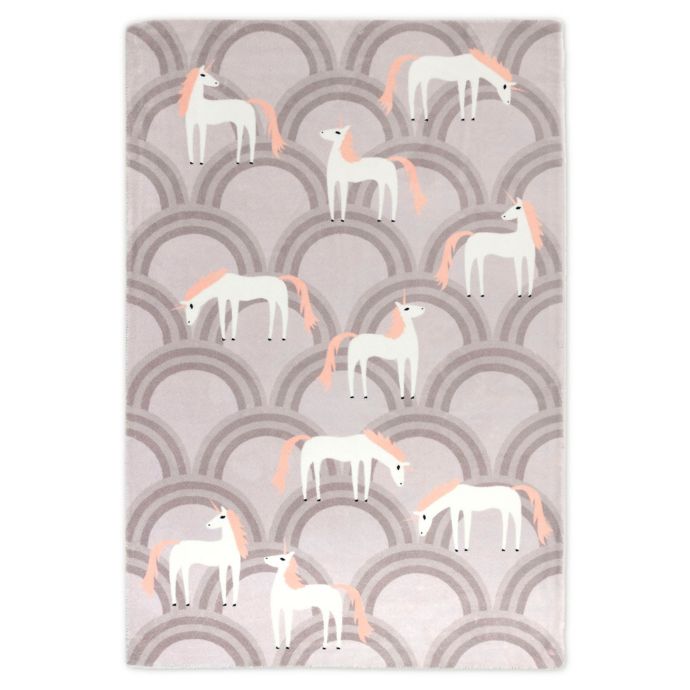 Marmalade Unicorn Area Rug In Grey Pink Bed Bath Beyond