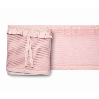 pink mesh crib bumper