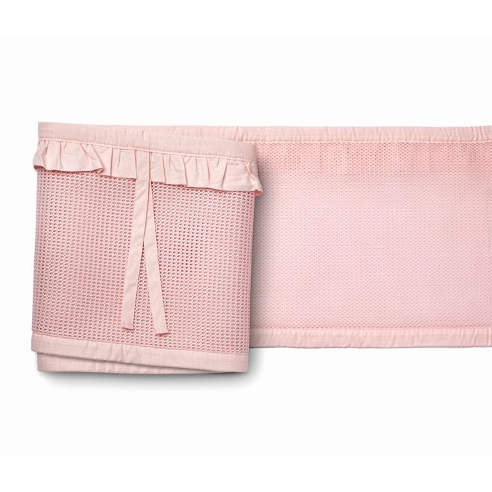 Breathablebaby Ruffled Deluxe Mesh Crib Liner In Blush Buybuy Baby