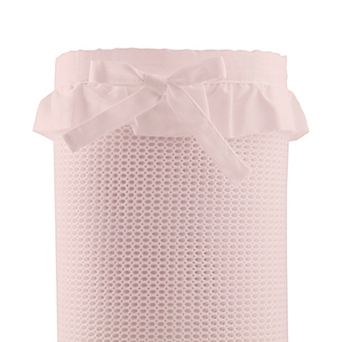 BreathableBaby&reg; Ruffled Deluxe Mesh Crib Liner in Blush. View a larger version of this product image.