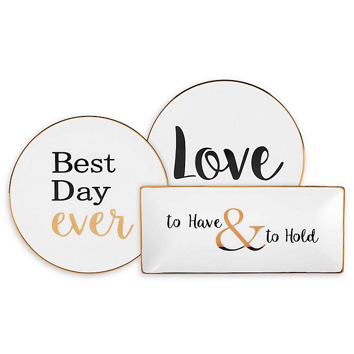 Alternate image 1 for Olivia & Oliver® Wedding Party Trinket Tray Collection in White