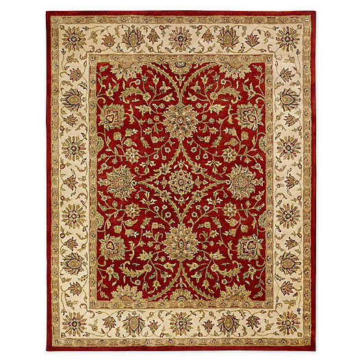 Empire Border Rug In Rust Ivory Bed, Farmhouse Area Rug 8 215 10