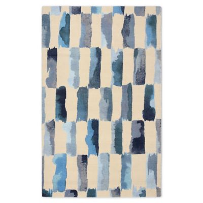 Rugsmith Facet Area Rug Blue 5' x 7' 