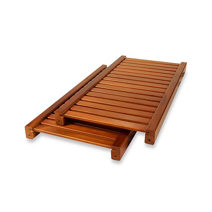 John Louis Home Woodcrest Adjustable 12-Inch Shelf Kit in Caramel | Bed Bath & Beyond