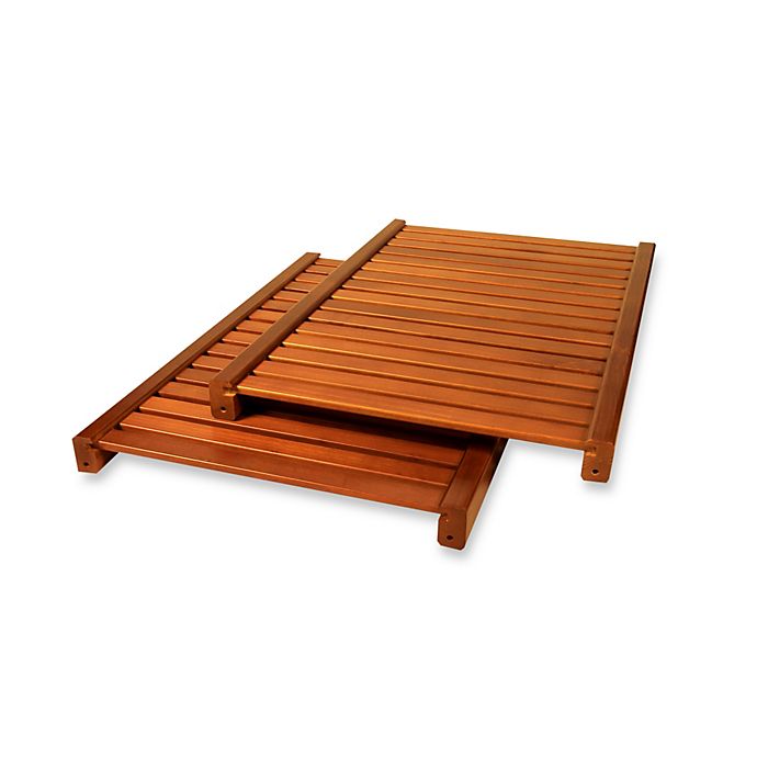 John Louis Home Woodcrest Adjustable 16-Inch Shelf Kit in Caramel | Bed Bath & Beyond