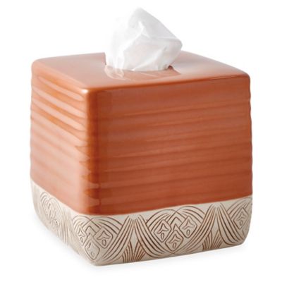 red tissue box cover