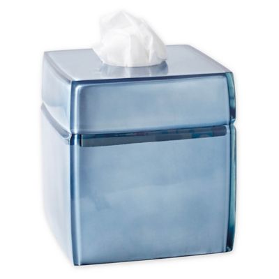 blue tissue box cover