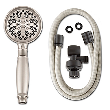 Waterpik&reg; PowerPulse Massage 6-Spray Showerhead in Brushed Nickel. View a larger version of this product image.