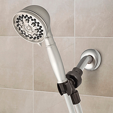 Waterpik&reg; PowerPulse Massage 6-Spray Showerhead in Brushed Nickel. View a larger version of this product image.