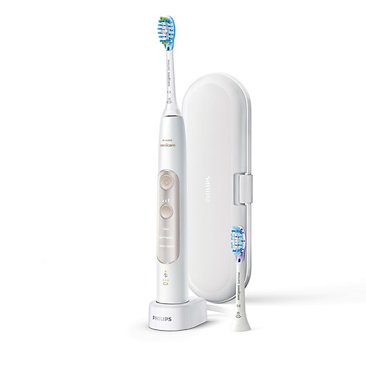 Alternate image 1 for Philips Sonicare ® ExpertClean 7300 Electric Toothbrush in White/Gold