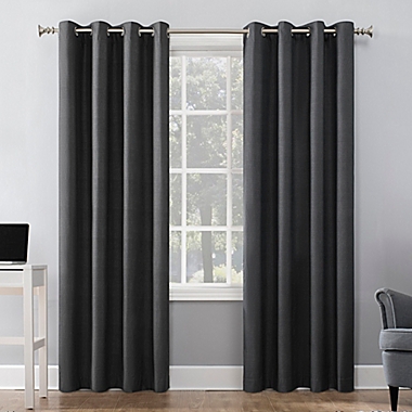 Sun Zero&reg; Duran 84-Inch Grommet 100% Blackout Window Curtain Panel in Charcoal (Single). View a larger version of this product image.