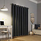 Alternate image 1 for Sun Zero&reg; Duran 84-Inch Grommet 100% Blackout Window Curtain Panel in Charcoal (Single)
