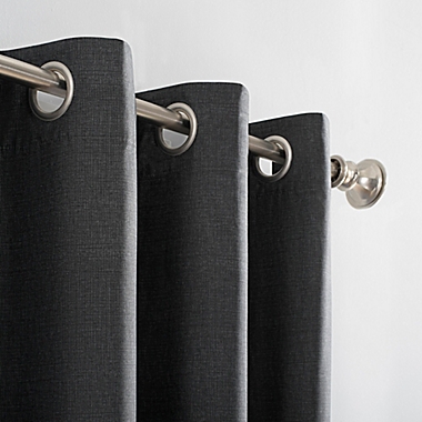 Sun Zero&reg; Duran 84-Inch Grommet 100% Blackout Window Curtain Panel in Charcoal (Single). View a larger version of this product image.