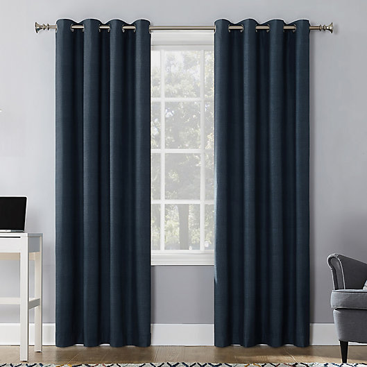 Alternate image 1 for Sun Zero® Duran 108-Inch Grommet 100% Blackout Curtain Panel in Navy Blue (Single)