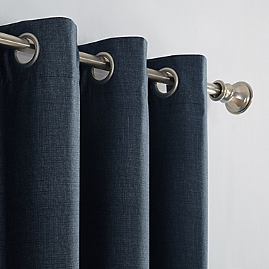 Sun Zero&reg; Duran 84-Inch Grommet 100% Blackout Window Curtain Panel in Navy Blue (Single). View a larger version of this product image.