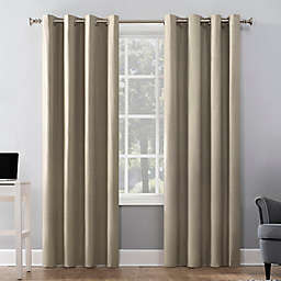 Sun Zero® Duran 84-Inch Grommet 100% Blackout Window Curtain Panel in Linen (Single)