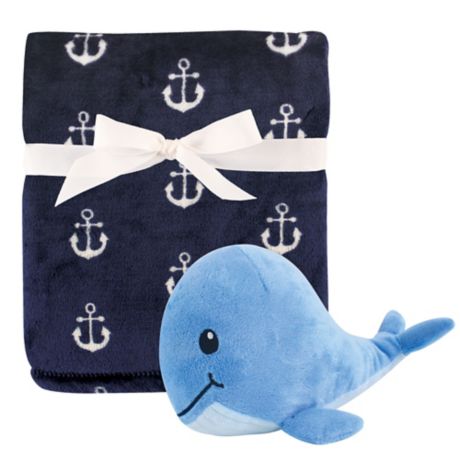 Carter's Whale Baby Boys Security Blanket Blue Nautical B16 MP Shower Gift 