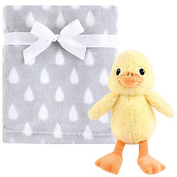Hudson Baby® 2-Piece Duck Plush Blanket and Toy Set in Yellow/Grey