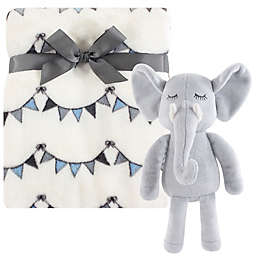 Hudson Baby® 2-Piece Modern Elephant Baby Blanket and Plush Toy Set in Cream