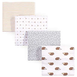 Hudson Baby® Hedgehog Flannel 4-Pack Receiving Blankets in Brown