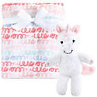 Alternate image 0 for Hudson Baby&reg; 2-Piece Snuggly Unicorn Plush Blanket and Toy Set in Pink