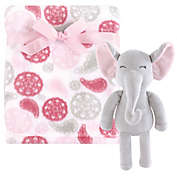Hudson Baby&reg; 2-Piece Paisley Elephant Plush Blanket and Toy Set in Grey